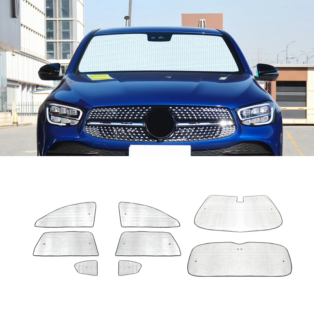 ForMercedesBenzGLCX25320152022AutoSunshadeCoverCarWindshieldProtectorFrontSide