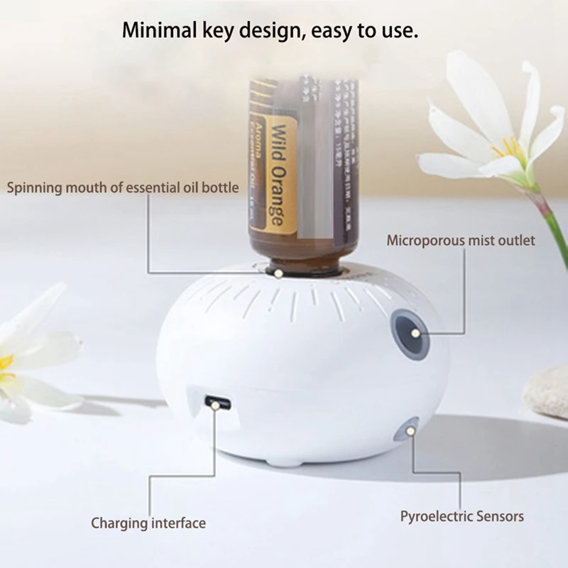 Pure Oil Fragrance Diffuser Mini Aromatherapy Machine Cute For Aroma Diffuser USB
