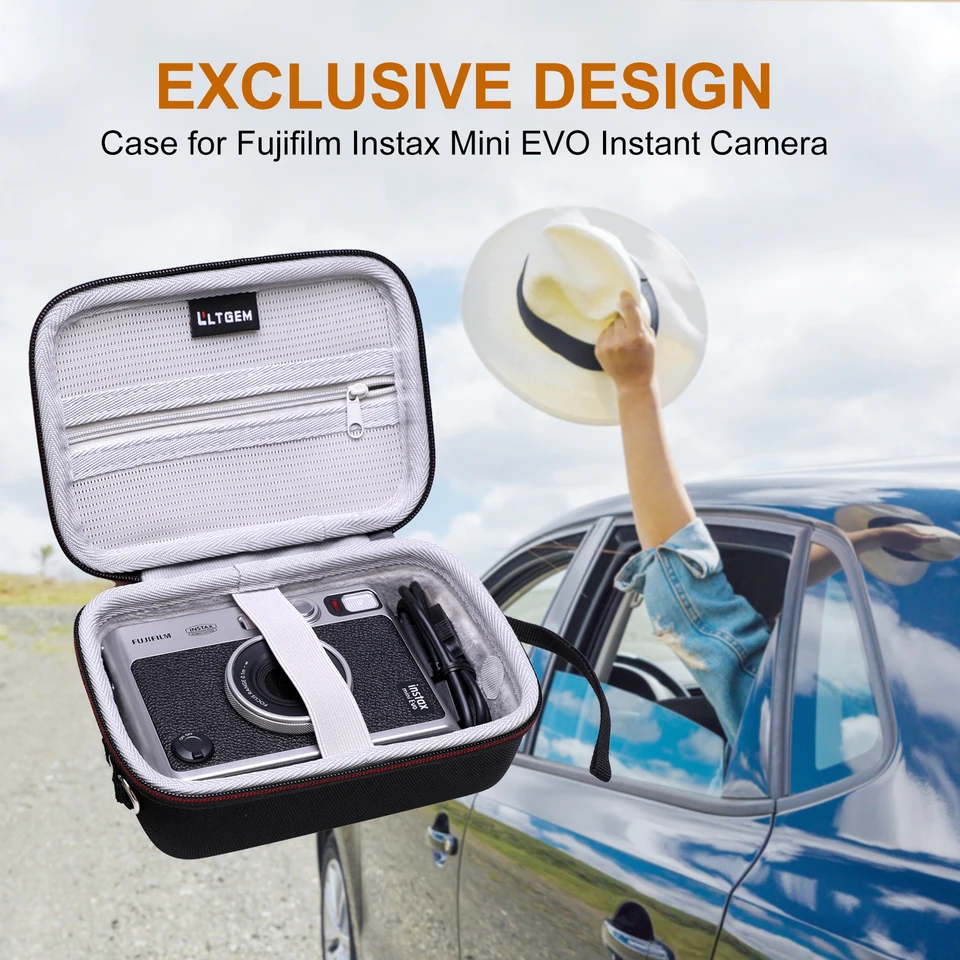 Custodia Rigida EVA Per Fotocamera Istantanea Fujifilm Instax Mini EVO, Link, Link2, Liplay - Blush Oro - 2