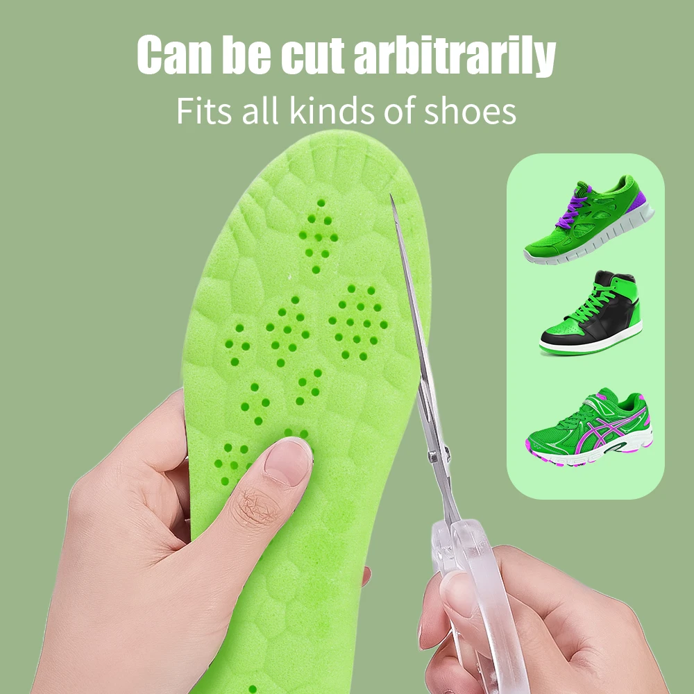 Sport Insoles Massage Insole Support Insole 4D Cloud Technology High Elasticity Insoles Shoe Pads Breathable Deodorant Cushion