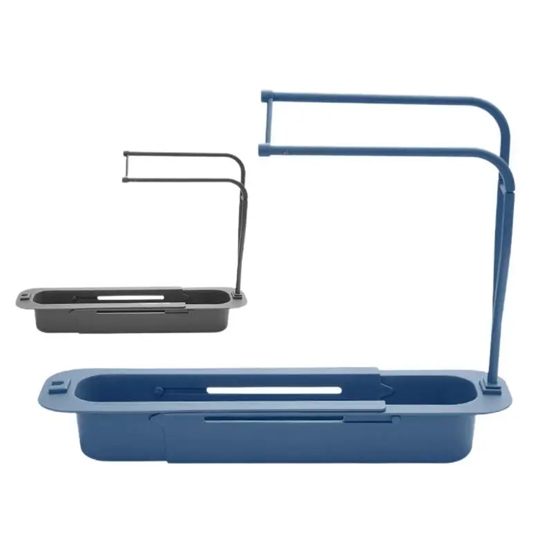

Sink Dish Cloth Holder 1PCS durable Adjustable Sink Drain Rack Sponge Holder Waterproof large capacity Sink Holder for Home