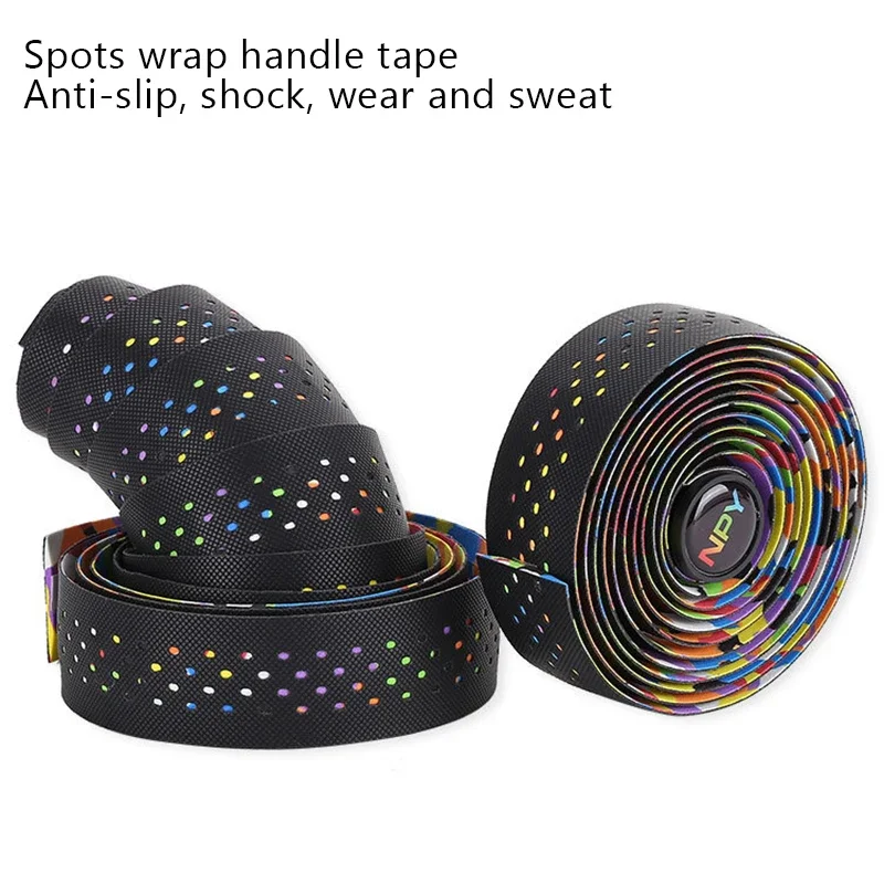 Breathable PU+EVA Gravel Handlebar Tape Shock Absorbing Bicycle Racing Shock Str