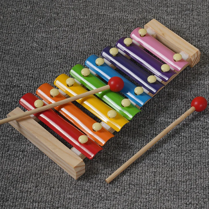 Eight-tone Hand on The Piano Children Early Education Musical Instrument Enlightenment Hand Brain Coordination Wooden Toy