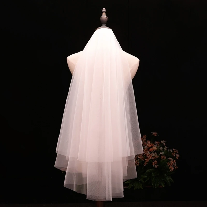 

Wedding Veil with Comb Sheer Tulle Veils Short Length Bridal Hair Accessories