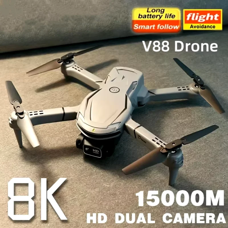 V88 Drone HD Dual Camera Precise Control Remote Control Aircraft 8K 5G GPS Professional Aerial Photography Quadcopter Toy UAV