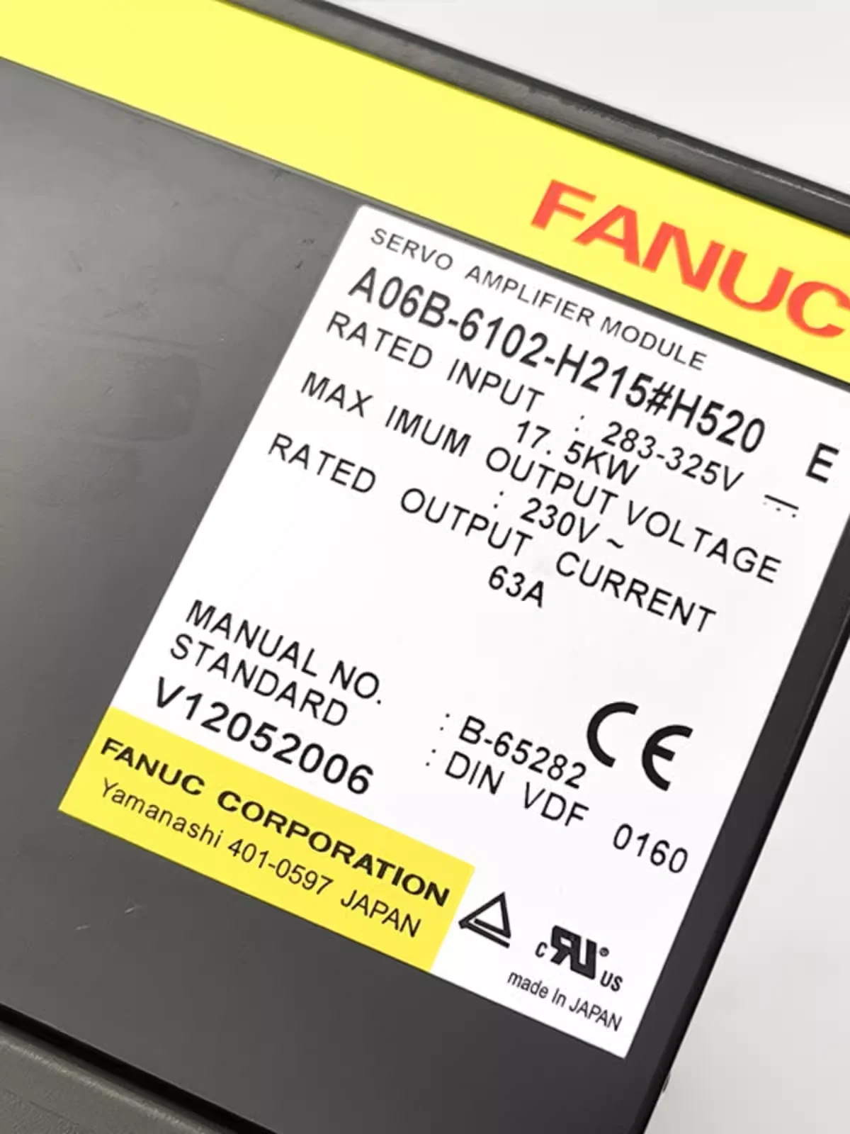 

A06B-6102-H215 Fanuc Servo Drive Power Supply Module Tested Ok A06B 6102 H215