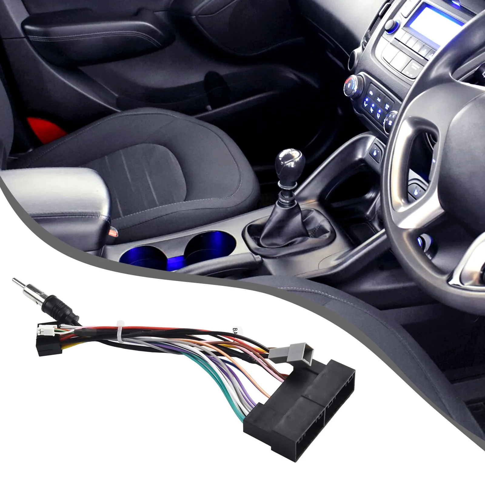 

16P For Hyundai IX35 For Kia Op Tima Car Radio Power Harness W/Antenna Adapter Car Accessories Audio Adapter Cable High Quality