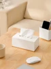 Japanese Style Simple Creative Bamboo Bottom Tissue Box Living Room Coffee Table Desktop Paper Box Household Napkin Storage Box 1
