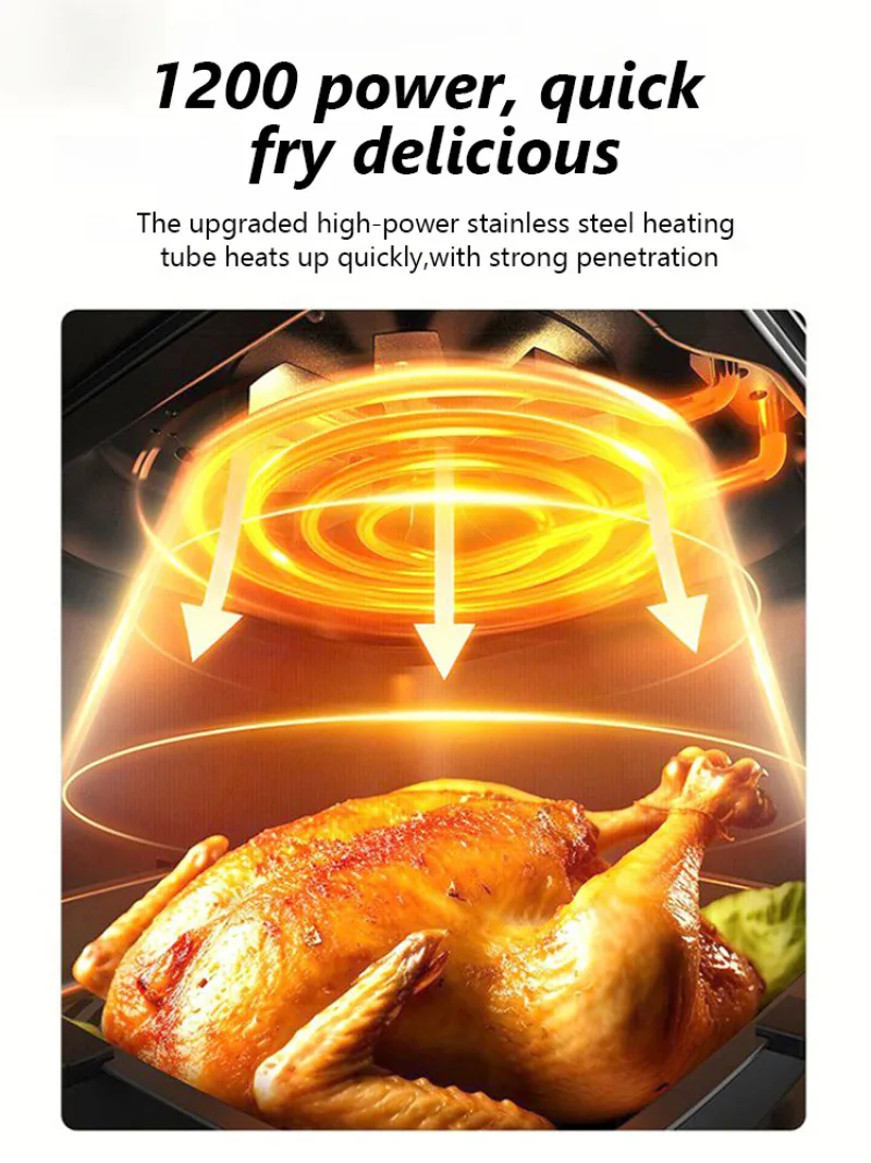 Home Visual Air Fryer Multifunctional Large Capacity Knob Electric Oven French Fryer 5L Air fryer Large capacity for home