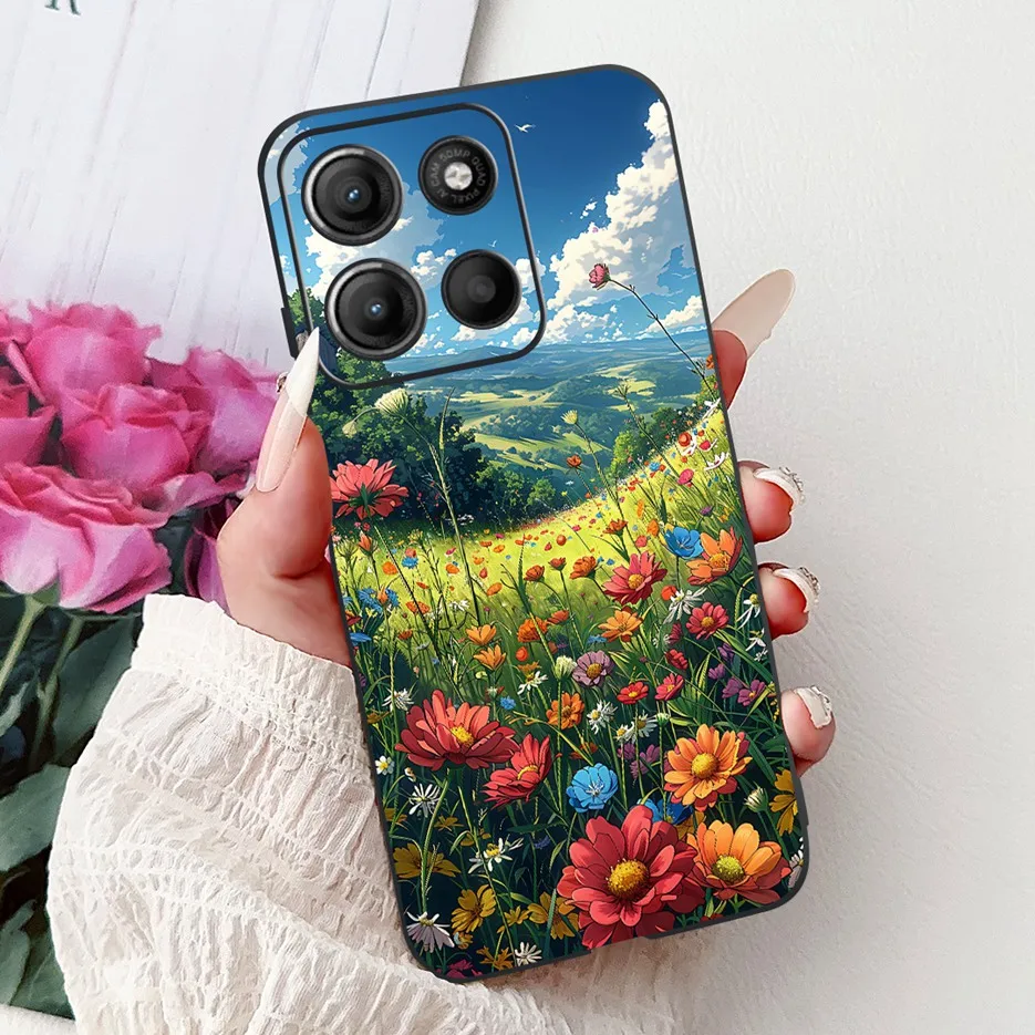 Colorful Flower Painted Soft Silicone Case for Motorola Moto G Series