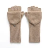 Winter Mitten Warm Knitted Fingerless Gloves Flip Mittens for Men Women Student Boys Girls Half Finger Gloves Thicken Gloves