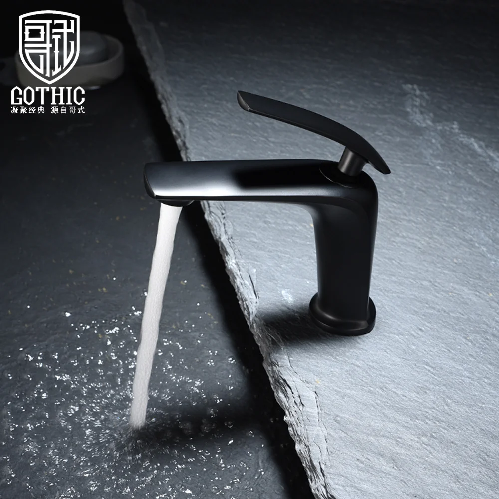 

Смеситель для раковины, медный кран с одним отверстием, черный, серебристый, серый цвета, для раковины, смешанный водяной клапан для горячей и холодной воды, для ванной комнаты