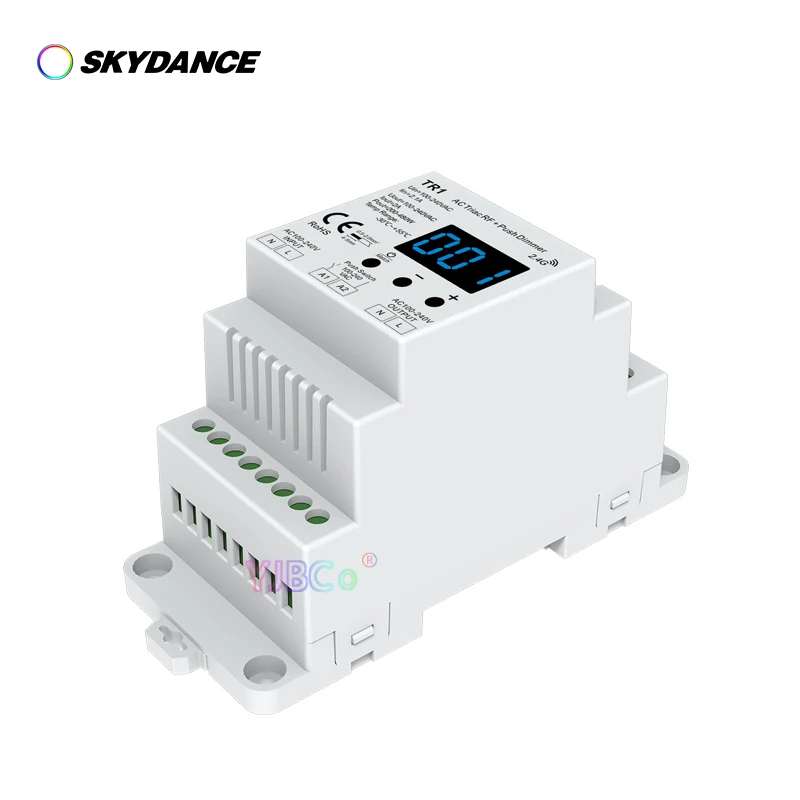 TR1 single color Led lamps RF Push Triac Dimmer 110V 220V AC High Voltage Input Trailing Edge Dimming Din Rail Triac Dimmer single color led lamps rf push triac dimmer tr1 110v 220v ac high voltage input trailing edge monochrome din rail triac dimmer