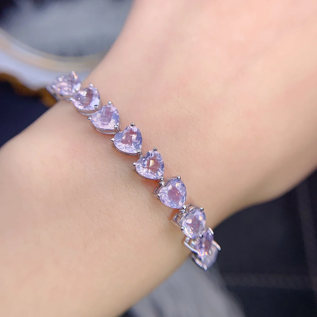 Sorriso Bracelet in Lavender Amethyst and Sterling Silver - Made As Intended