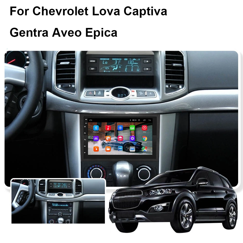 Android 16 8G + 128GB para Chevrolet Captiva Aveo Lova Gentra Epica Radio de coche Carplay reproductor de vídeo Multimedia navegación GPS 2