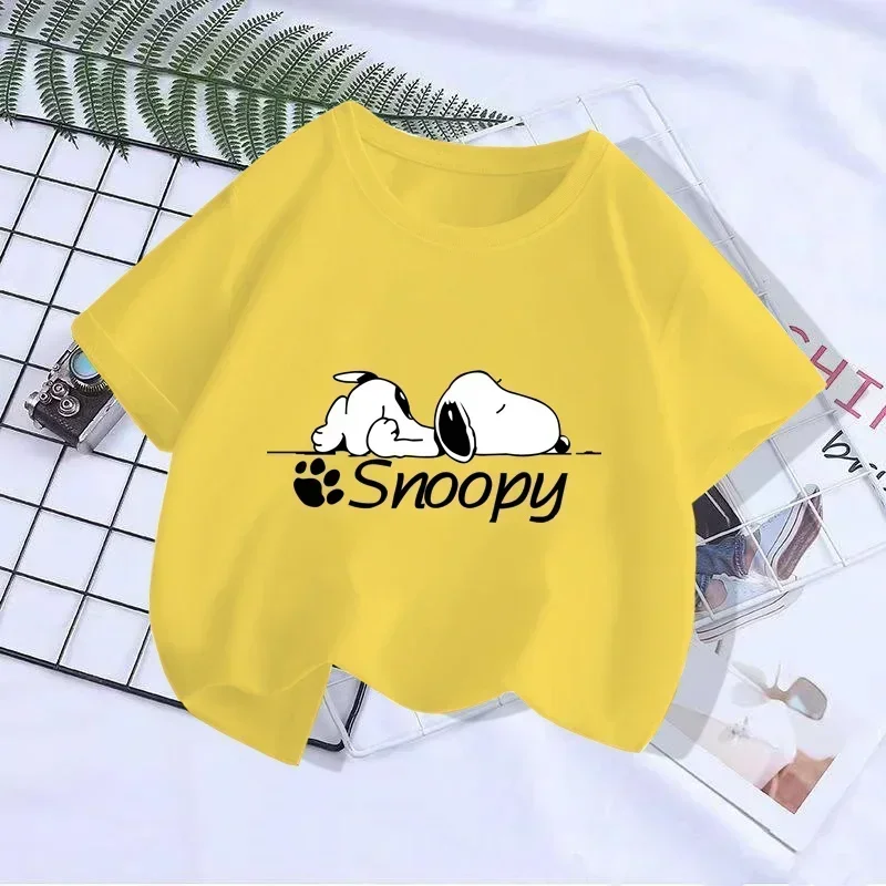 thumbnail image 1 of Camiseta de algodón de dibujos animados de Snoopy para niños y niñas, camiseta de moda para niños y niñas, camiseta de verano para niños, camiseta de moda para niños, camiseta superior 2024, 1 of 5