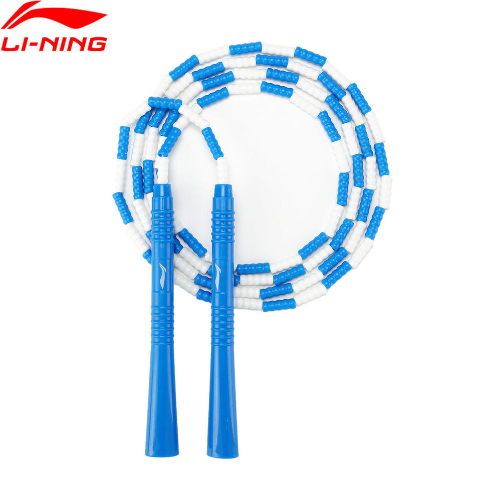 Li-Ning Men Women Jump Rope Fitness Tangle-Free Segmented Soft Beaded LiNing Skipping Rope AQEU033