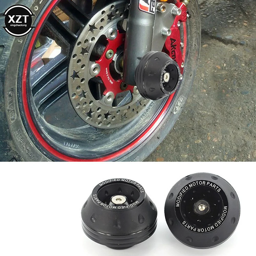 Motorcycle Scooter Crash Protector 2PCS Wheel Protection Pads Front Shock Absorber Cup Sliders for Honda BWS