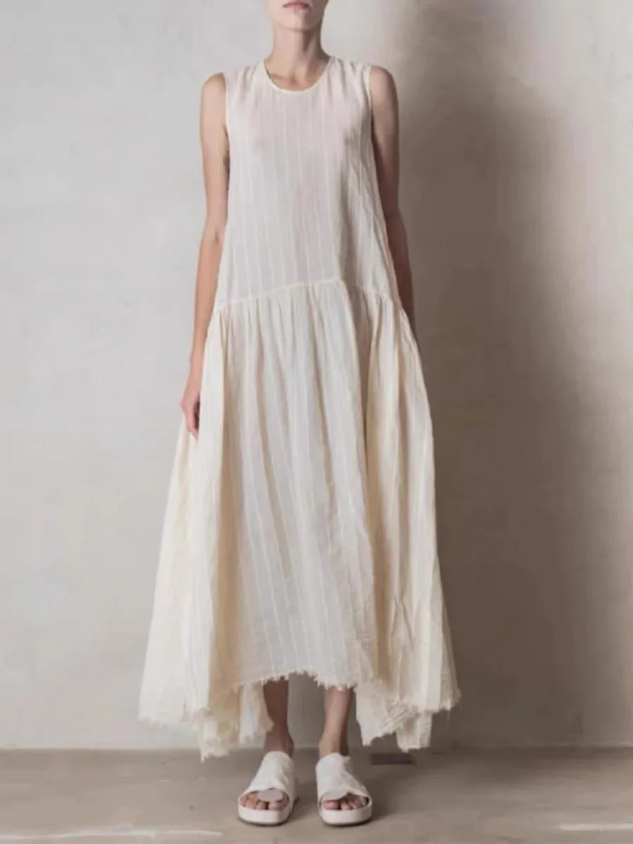

Irregular large hem jacquard dress vest skirt