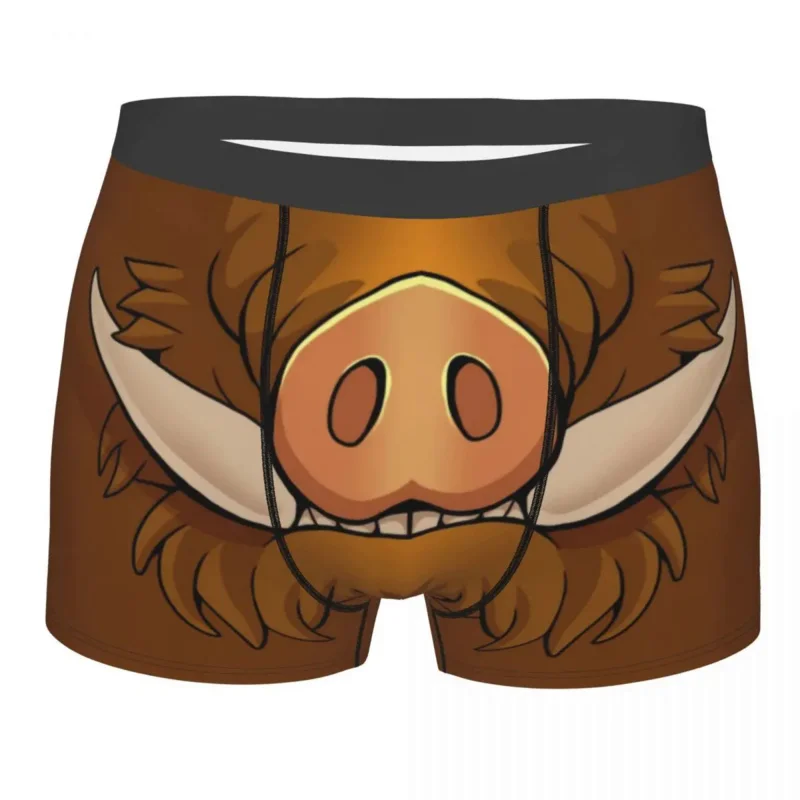 

Male Novelty Wild Pig Wild Boar Hunting Underwear Funny Boxer Briefs Soft Shorts Panties Underpants