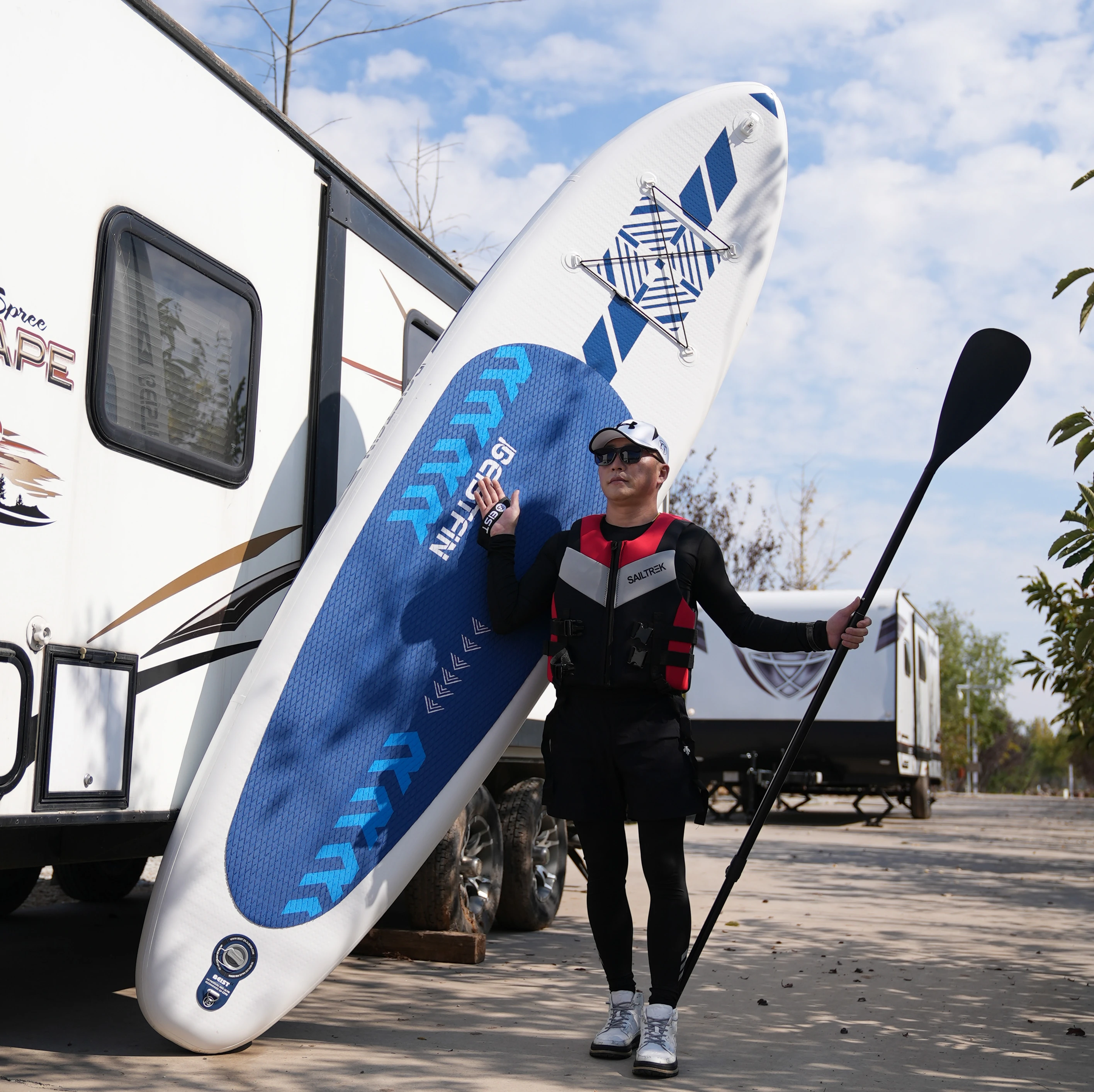 BEIST Adult SUP Inflatable Paddle Board 10.5' Stand Up Paddleboards Non