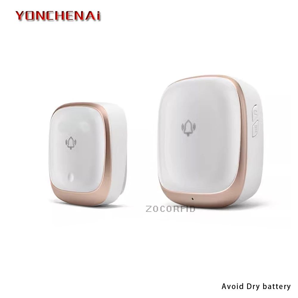 Self-electric wireless Acousto-Optic Waterproof Home Security Welcome Smart Chimes Door Bell Alarm 7 colors Light 38 Songs