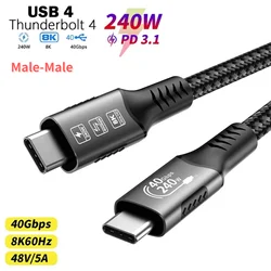 High - Speed USB - C to USB - C Cable - 40Gbps Data Transfer, 8K and 4K Video Support, 100W Power Delivery - 0.5m(1.64FT) (8K Type - c 240w zt)
