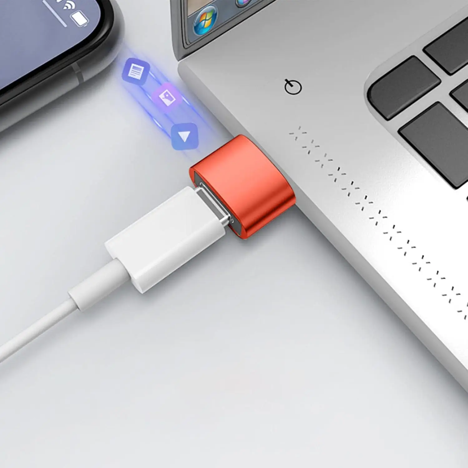 6A USB-C OTG 어댑터 120W USB-C(수) to Type-C(암) 충전 컨버터 맥북 삼성 데이터 전송 어댑터