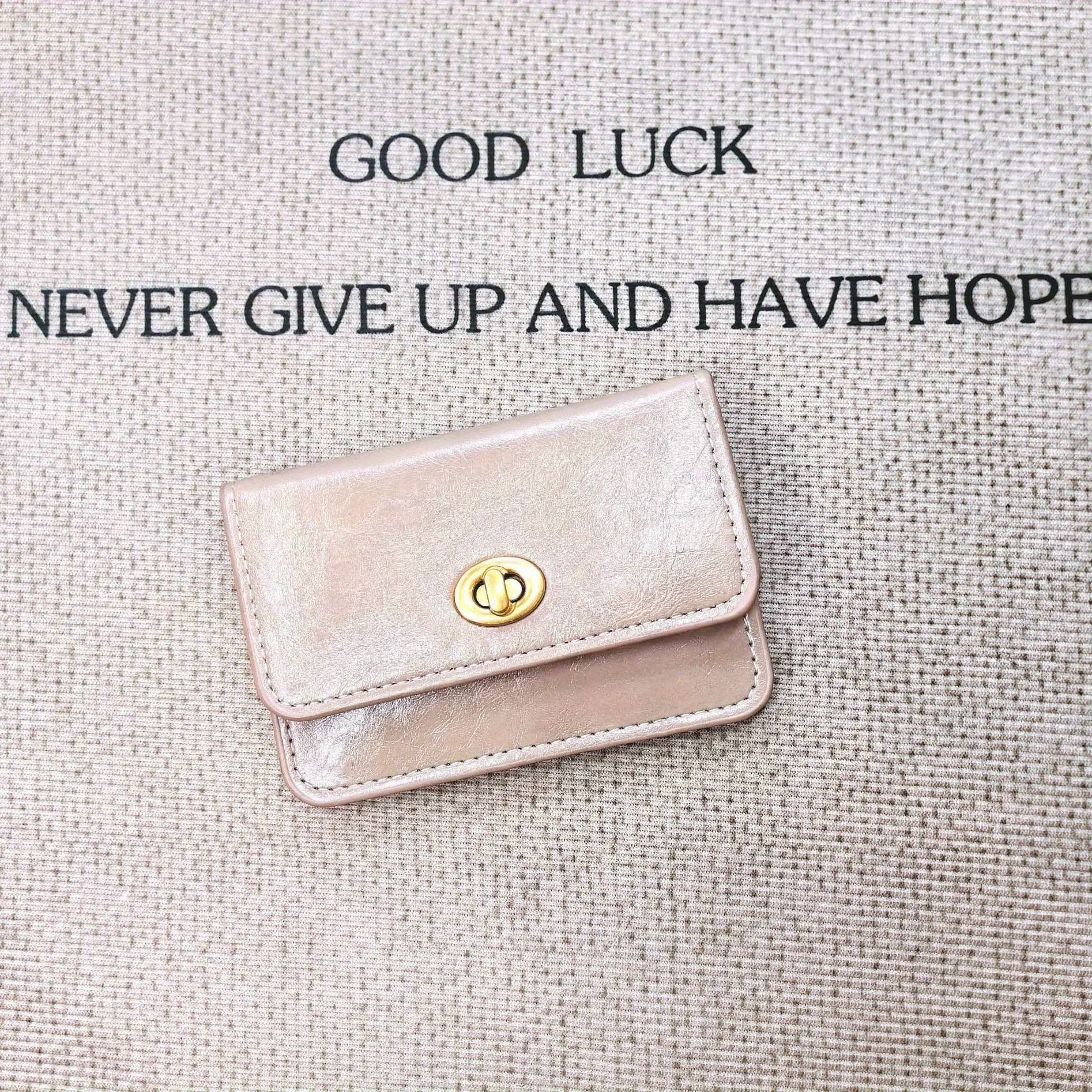 Retro Chic PU Leather Coin Purse and Card Holder - Women's Fashion Accessory