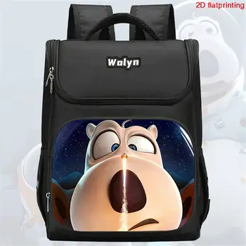 School Backpack with Multi-Compartment ,Large Cartoon Backkomm-Bear School Bags for Boys,Durable Child Backpack for Aged 6-10 1