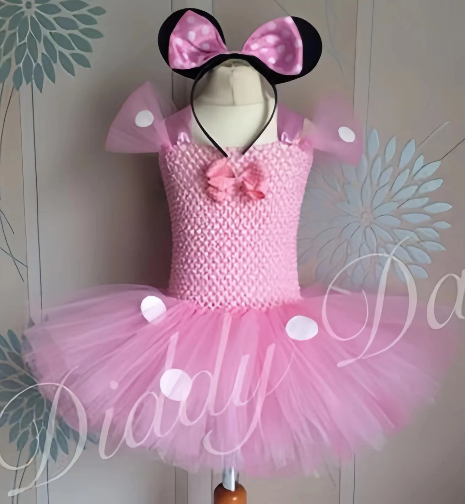 Tutu Costume Minnie Bambina Fai Da Te Vestito Carnevale Mickey