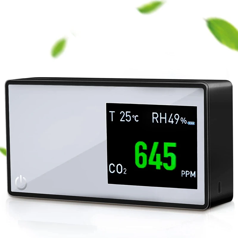 

1 Piece Air Quality Monitor 3 In 1 Multifunctional CO2 Detector For CO2 For Indoor Home Office