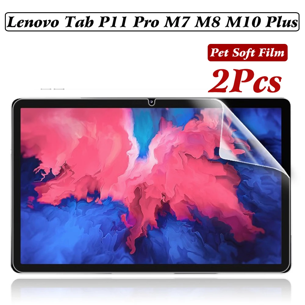 

2Pcs soft PET screen protector for Lenovo tab P11 Pro K10 M7 M8 M10 Plus 3rd gen P12 Pro X306F X606F PET Protective Soft Film
