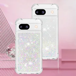 Sparkling Transparent Matte Glitter Star Phone Case - Pixel 8A (White(Liusha))