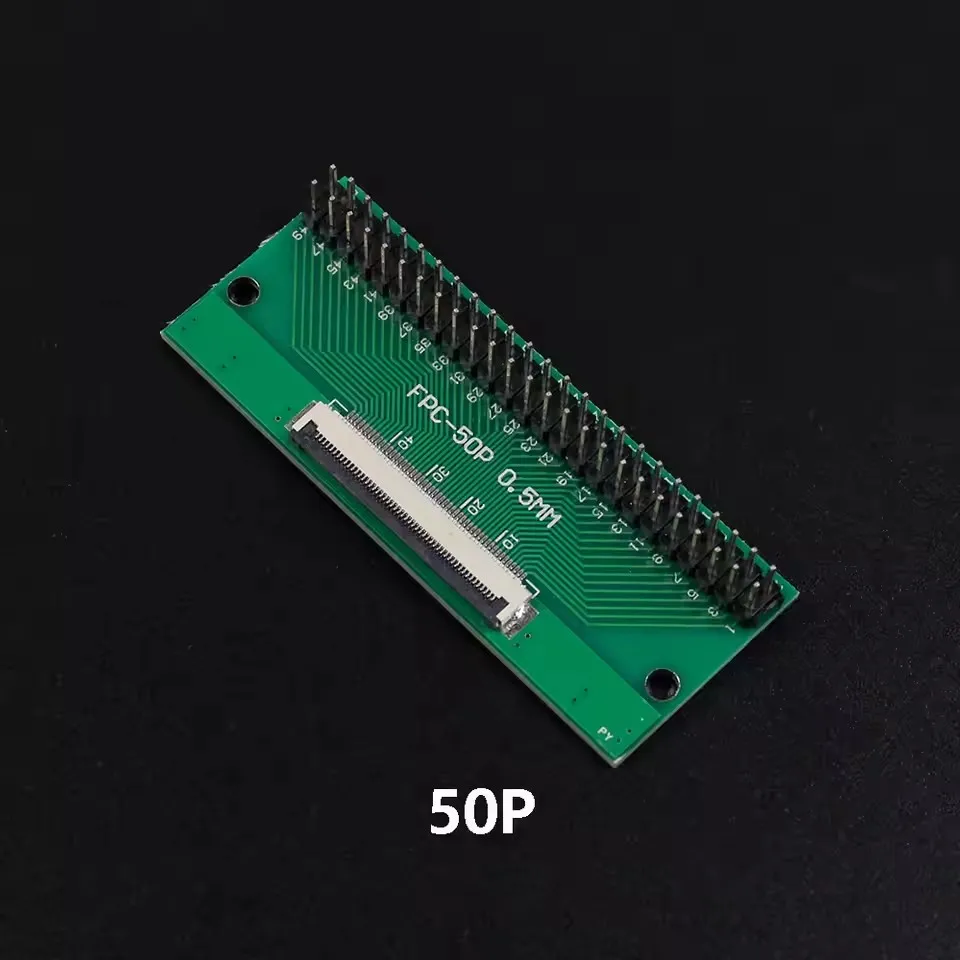 1PCS FFC/FPC conversion board 0.5mm connector to 2.54MM double row bent pins 4/10/14/15/16/22/26/30/32/36/42/45/60/64/68/80/96P