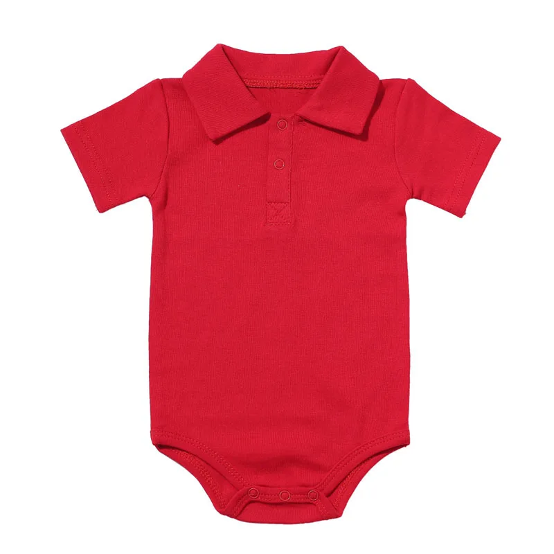 Summer Baby Boy Girl Rompers Turn-down Collar Infant Newborn Cotton Clothes Jumpsuit For 0-2Y Toddlers Bebe Outfits 4