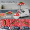 AIRMSEN Stainless Steel Meat Grinder, Electric 3 in 1 Meat Mincer with 2 Blades & 3 Plates, Sausage & Kubbe Maker Kit, Fixed Loc 4