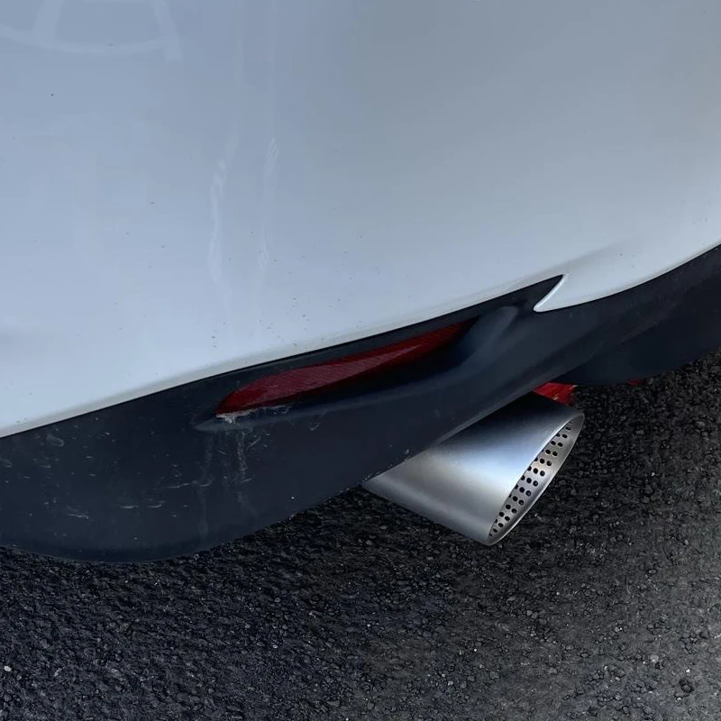 Car Exhaust Tail Pipe 1 Pcs Stainless Steel Car Exhaust Tip System Pipe Universal Exhaust Tip For VW GTI MK7 Golf7 Nozzle 60MM 63mm Muffler