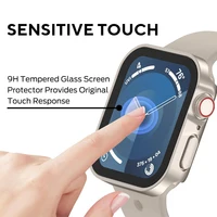 Verre + couvercle étanche pour Apple Watch 10 42mm 46mm, protecteur d'écran, étui rigide pour iWatch série 10 42MM 46MM, accessoires 2