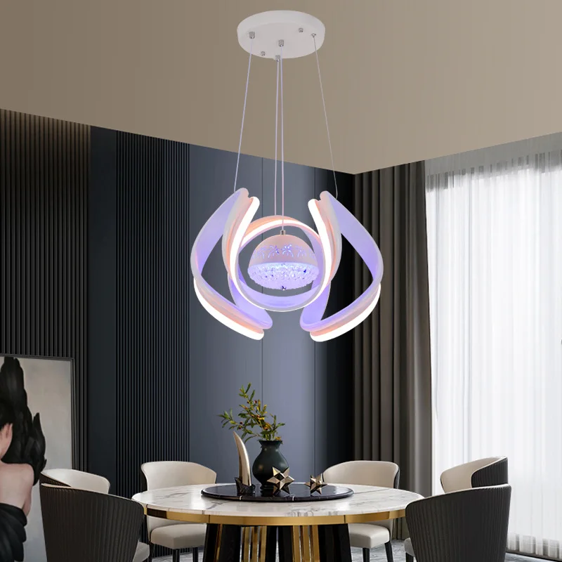 

Modern Internet Celebrities INS Style Chandeliers Space Ball Bedroom Hotel Restaurant Pendant Light LED Dimming Home Decor