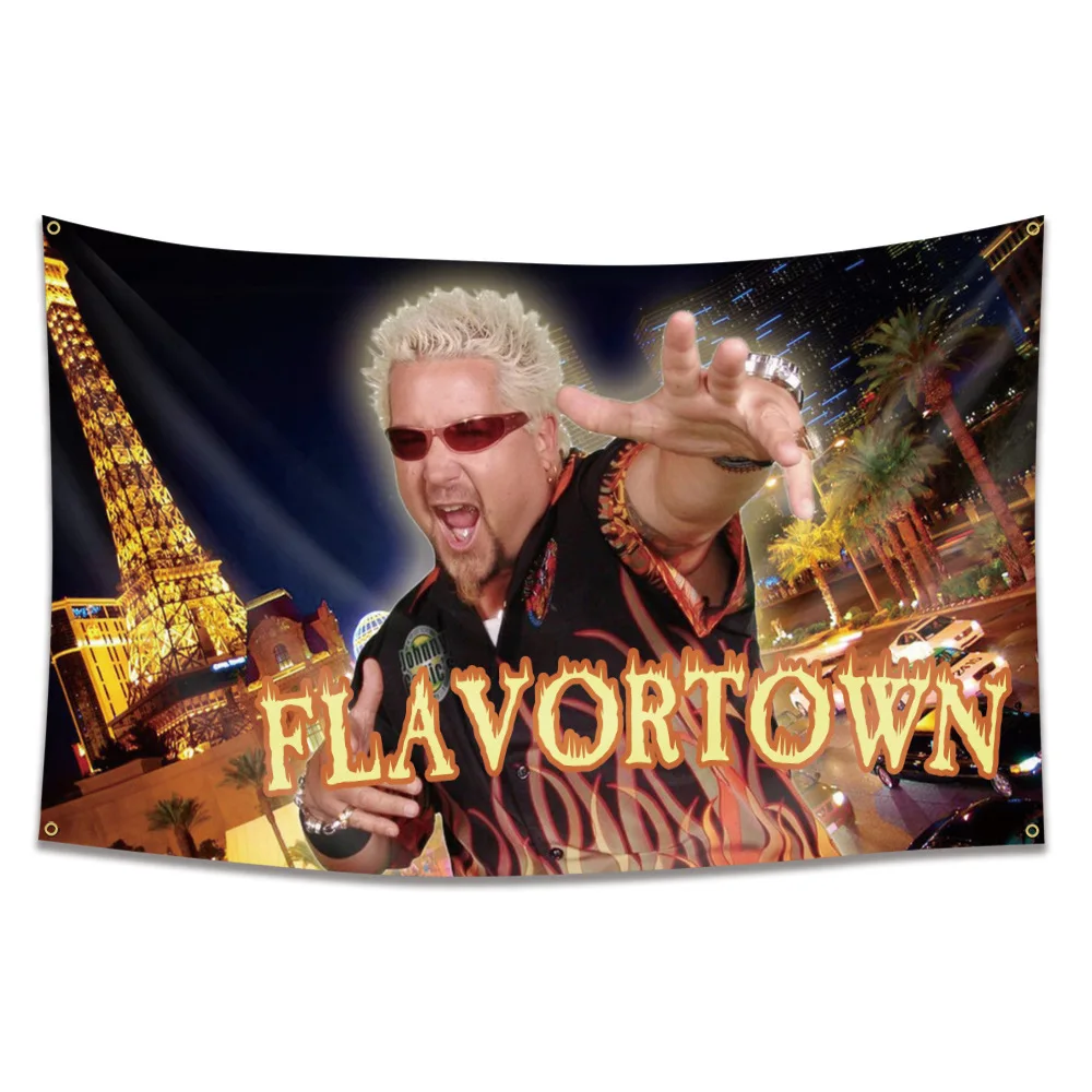

90x150cm Guy Fieri Flavrtown Flag VR Game Get In I'm Taking You To Flavortown Decorative Banner