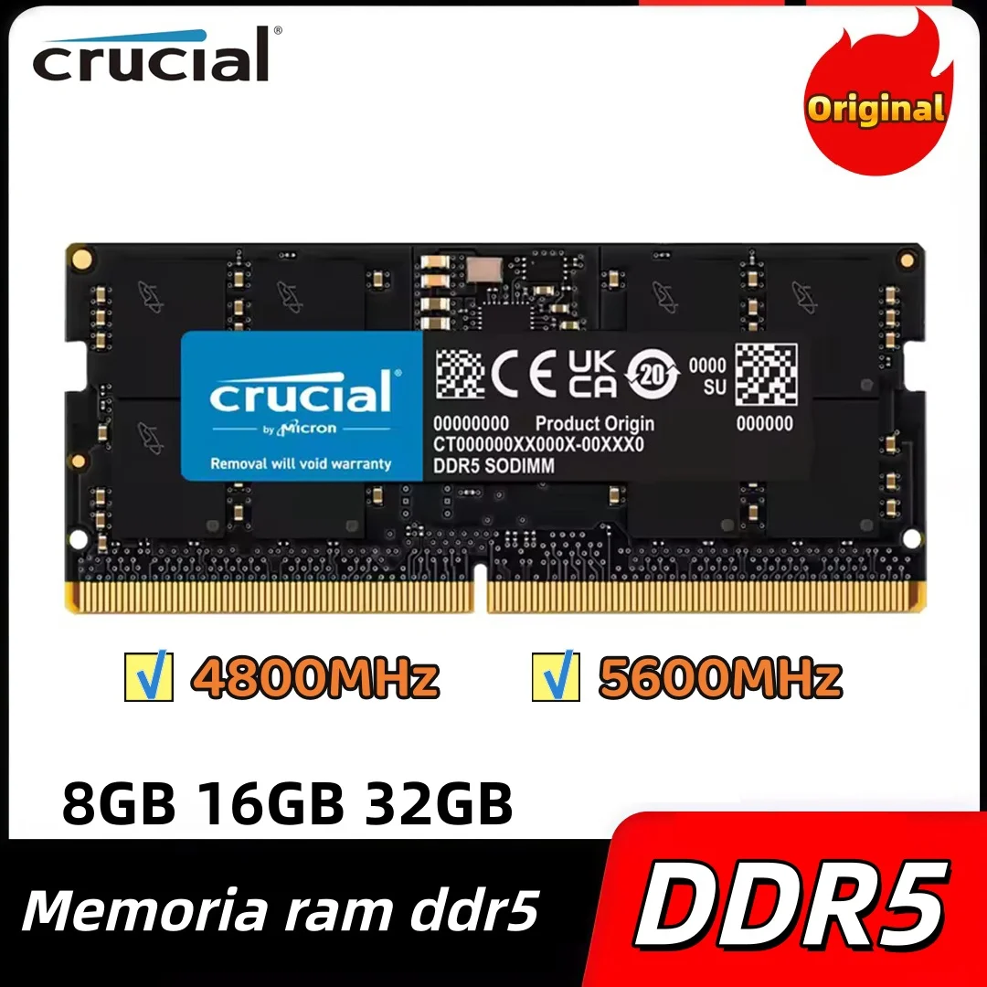  크루시얼 DDR5 RAM 8GB 16GB 32GB 4800MHz 5600MHz 262핀..
