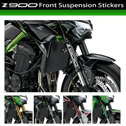 Vinile riflettente moto verde adesivi sospensione anteriore decalcomanie Logo per Kawasaki z900