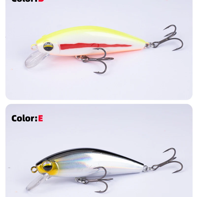 2025 neue Mini Laser Harte Minnow Sinking Köder 6g 10g Wobbler Jerkbait Kurbel Angeln Lockt Haken Bass Pesca frische Salzwasser Tackle – Detail 8
