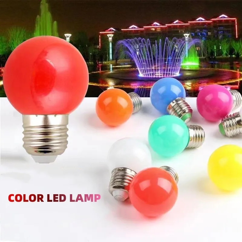 

Colourful Light Bulb E27 LED Bar Lamps 5W 7W 9W Red Blue Green Yellow Pink LED Globe for KTV Party Ornament Lighting
