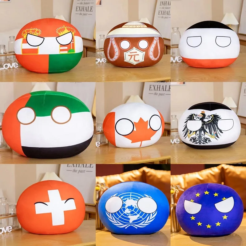 New 10cm Country Ball Plush Toy Kawaii Polandball Plush Pendant Soft Countryball Stuffed Doll for Kids Bag Pendant Keychain 3