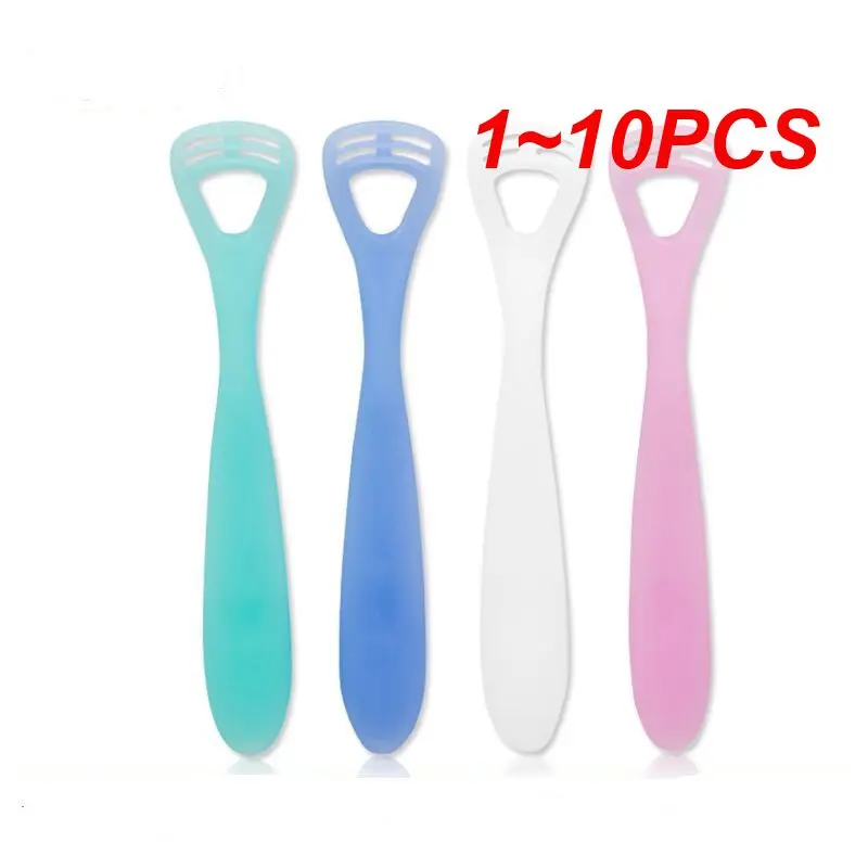 

Новый Полезный скребок для языка, щетка для ухода за полостью рта для поддержания свежести дыхания, многоразовый прибор для чистки языка, случайный цвет