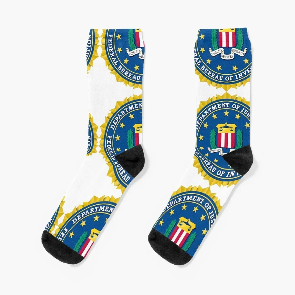 

FBI Design Logo Seal Socks with print anti-slip Socks Women's Men's