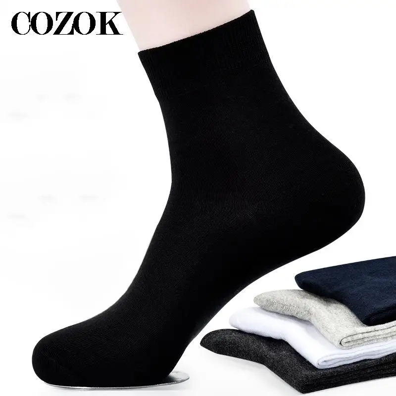 Cotton Socks 5 Pairs/Lot Men's Cotton Socks Black Business Men Socks Soft Breathable Summer Winter for Male Calcetines Hombre