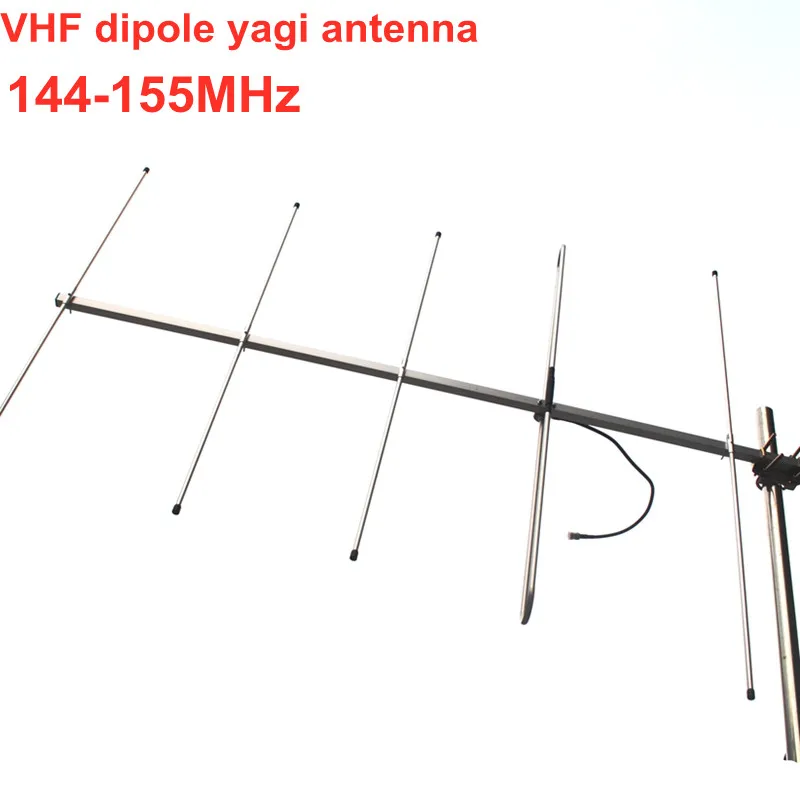 

VHF 145M любительская радиостанция yagi dipole антенна 144-155 МГц 5 элементов 144 м повторитель воздушная 155 МГц